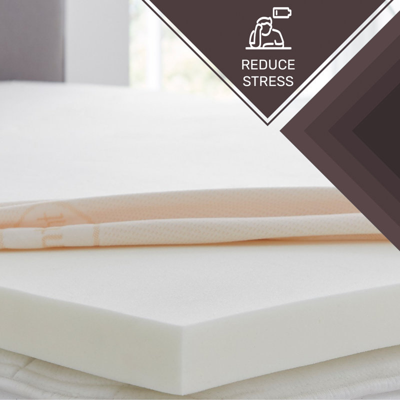 Alwyn Home Lohan 1" Medium Density Foam Toppers with Orthopedic Benefits, Relieves Pain